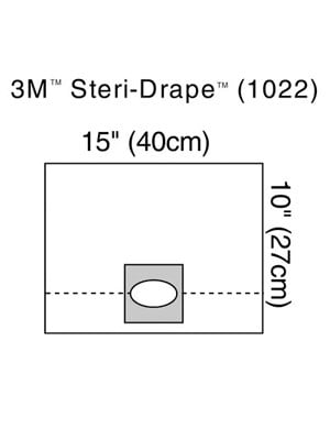 3M™ Steri-Drape™ Refractive Drape 40 cm x 27 cm Box/20