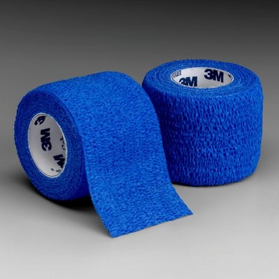 Coban Self-Adherent Wrap Blue 75mm x 2m