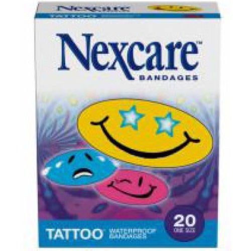 Nexcare™ Tattoo™ Waterproof Strips 26mm x 57mm - Pk/20