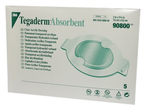 3M™ Tegaderm Absorbent Acrylic Dressing, Small 7.6cmx9.5cm