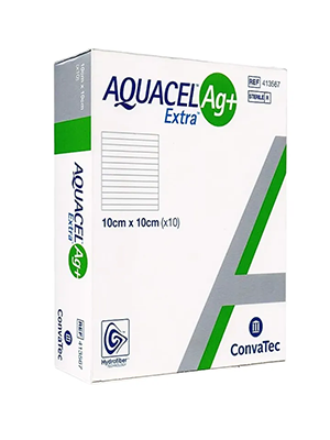 AQUACEL® Ag+ Extra™ Dressing 10cm x 10cm - Box/10