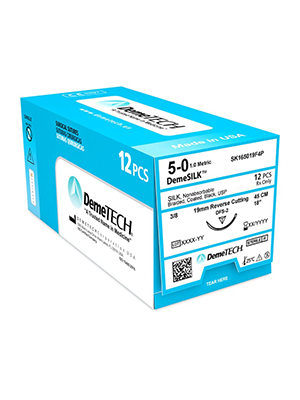 DemeSILK™ Silk Non-Absorbable Suture Sterile 5/0 - Box/12