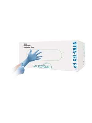 Ansell MICRO-TOUCH® NITRA-TEX™ E.P Nitrile Gloves, Large - Box/100