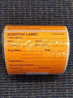 LABEL MEDICATION ADDITIVE 400's