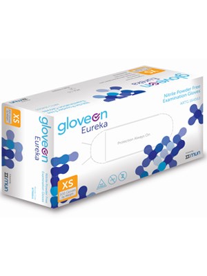 GloveOn Eureka Nitrile Exam Gloves, Powder Free (XS) - Box/300