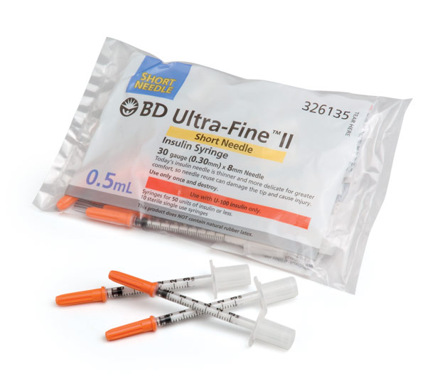 BD Ultra-Fine Insulin Syringe 0.3mL 29G x 12.7mm - Ctn/500