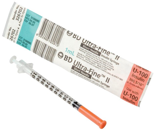 SYRINGES INS 1mL 29G 5x100's