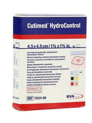 CUTIMED HYDROCONTROL 4.5x4.5CM STRL 10's