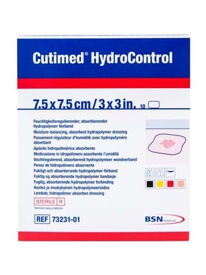 CUTIMED HYDROCONTROL 7.5x7.5CM STRL 10's