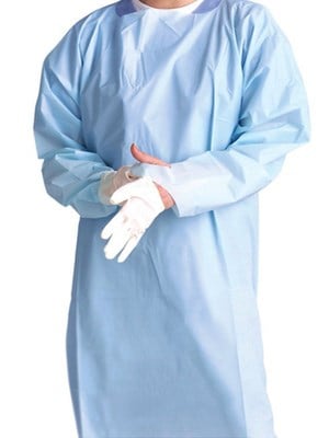 Impervious THUMBS-UP* Film Gown With Thumbhooks - X-Large Blue - Ctn/75