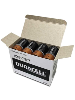 Duracell Coppertop Batteries #C, Bulk pack - Box/12