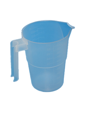 1L Tall Clear Disposable Plastic Jug - Box/12