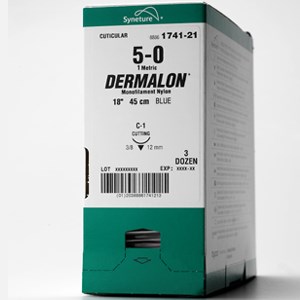 DERMALON 6/0 CE-2 12mm 36's