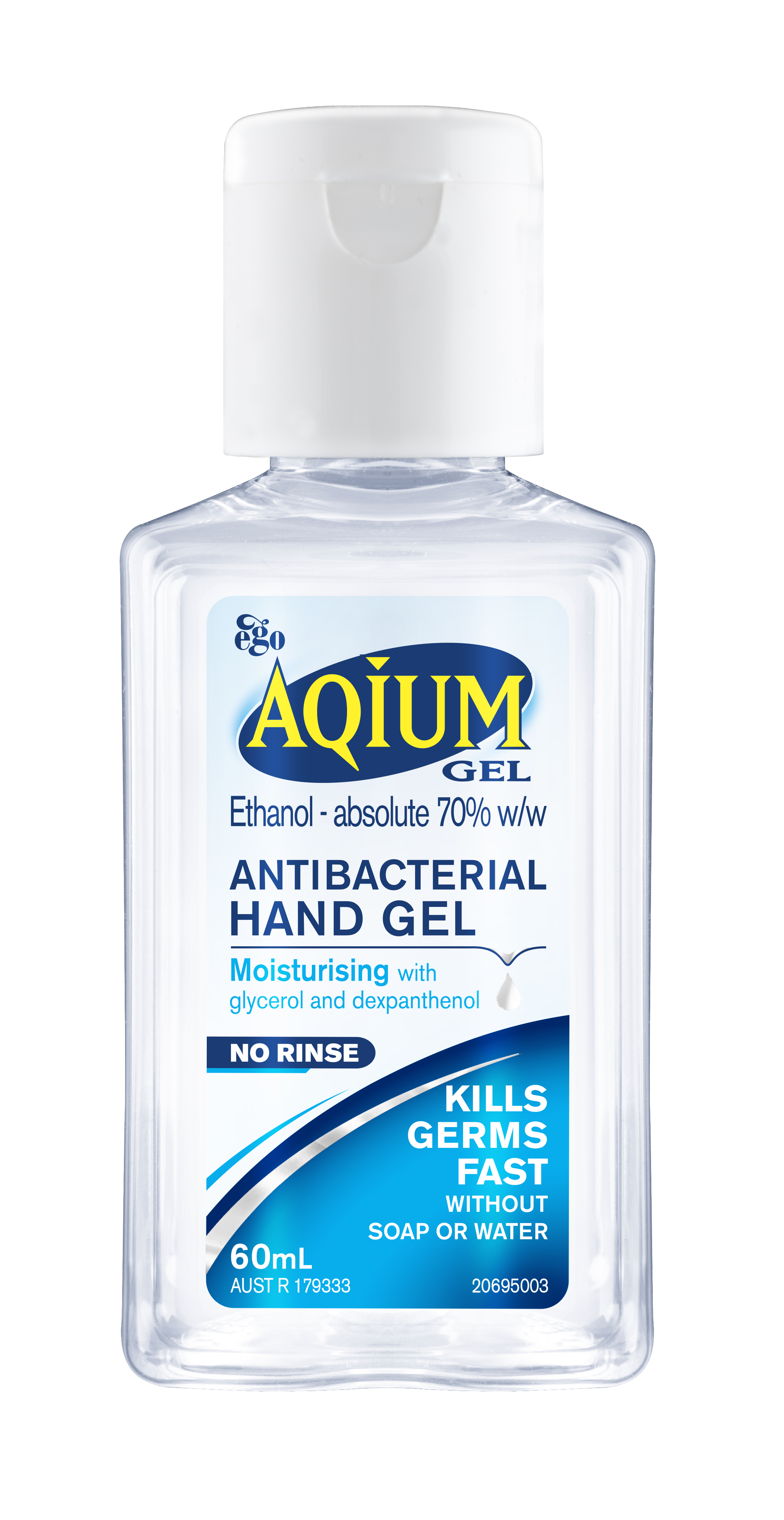 Aqium Anti Bacterial Hand Gel 60ml Bottle