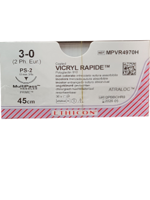 VICRYL RAPIDE® Sutures Undyed 45cm 3-0 PS-1 24mm - Box/36