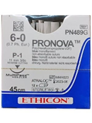 PRONOVA™ Poly Sutures Blue 45cm 6-0 P-1 11mm - Box/12