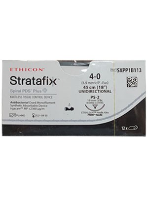 STRATAFIX™ Spiral PDS™ Plus Suture, Violet 4-0 45cm PS-2 - Box/12