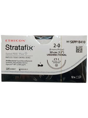 STRATAFIX™ Spiral PDS™ Plus Suture, Violet 2-0 30cm CT-1 - Box/12