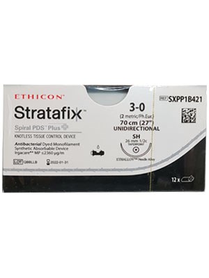 STRATAFIX™ Spiral PDS™ Plus Suture, Violet 3-0 70cm SH - Box/12