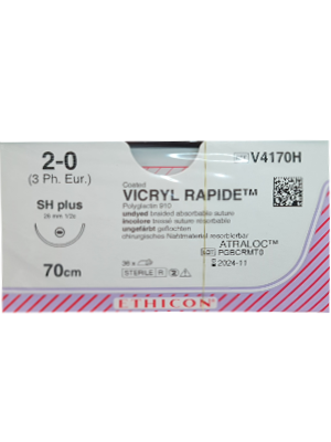 VICRYL RAPIDE® Absorbable Sutures Undyed 2-0 70cm SH 26mm - Box/36