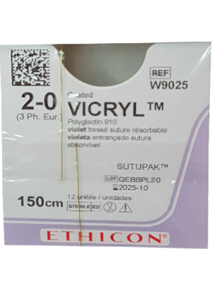 VICRYL® Violet 150cm 2-0 Non Needled - Box/12