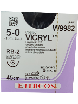VICRYL® Sutures Undyed 45cm 5-0 RB-2 13mm - Box/12