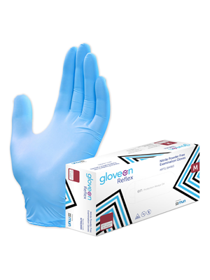 Reflex Nitrile Powder Free Exam Gloves (L) - Box/200