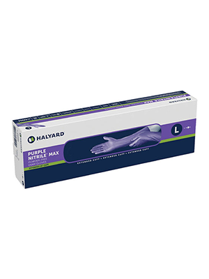 Halyard Purple Nitrile Max Exam Gloves Large - Box/50