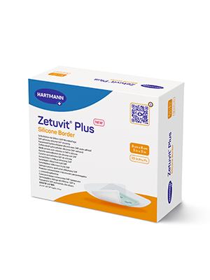 Zetuvit Plus Silicone Border 8cm x 8cm - Box/10