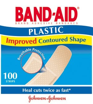 Band-Aid Plastic Strips - Box/100