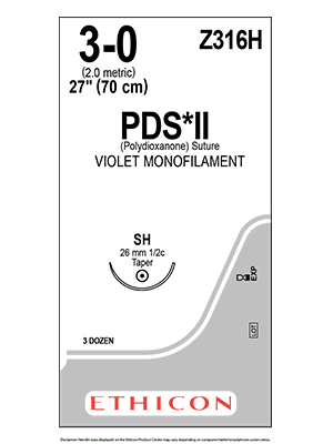 PDS*II Sutures Violet 70cm 3-0 SH 26mm - Box/36