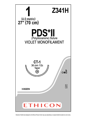 PDS*II Polydioxanone Sutures Violet 70cm 1 CT-1 36mm - Box/36