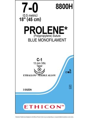 Prolene Sutures Blue 45cm 7/0 DA C-1 – Box/36