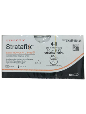 STRATAFIX™ Spiral Monocryl® Plus Suture, Undyed 4-0 30cm - Box/12