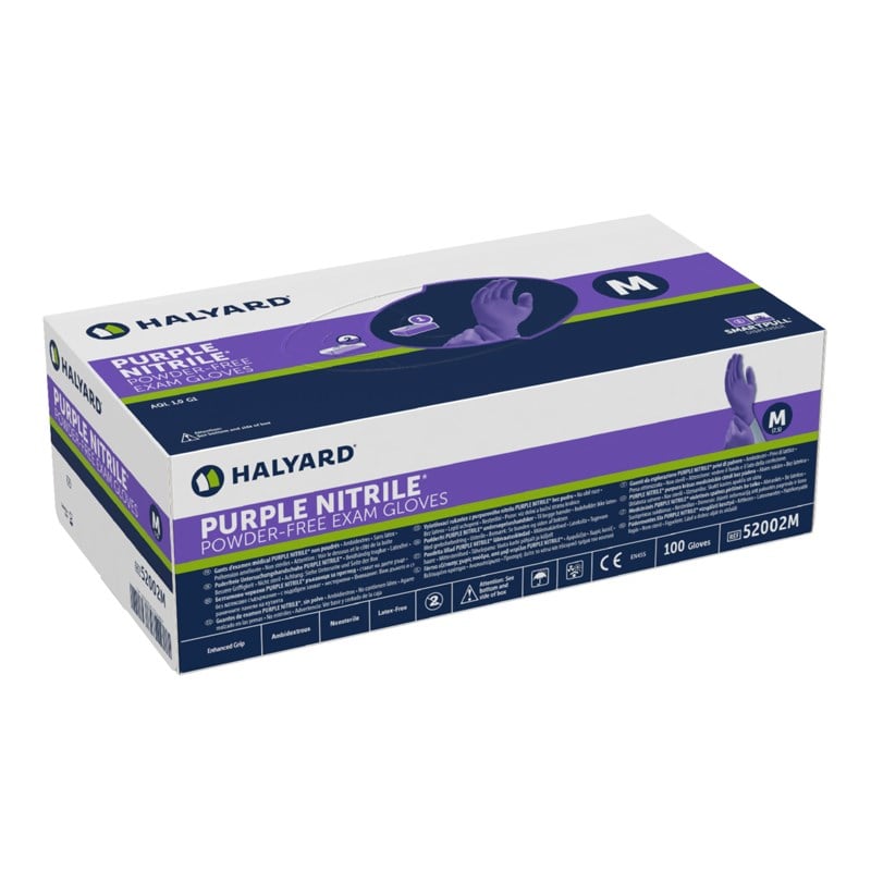 Purple Nitrile Powder Free Examination Gloves (XL) - Box/90