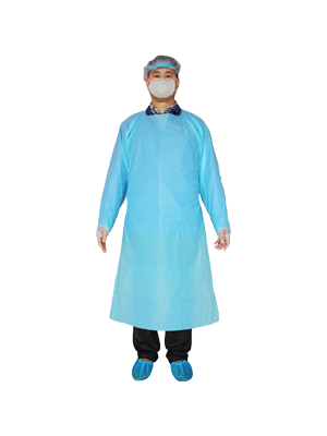 CPE Protective Gown with Thumb Loops, Non-Sterile, Ctn/150