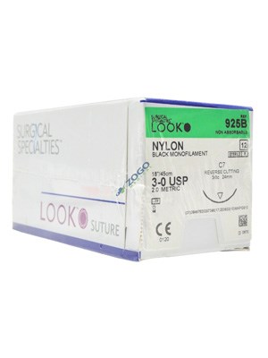 Nylon Sutures Reverse Cutting 3-0 24mm 45cm - Box/12