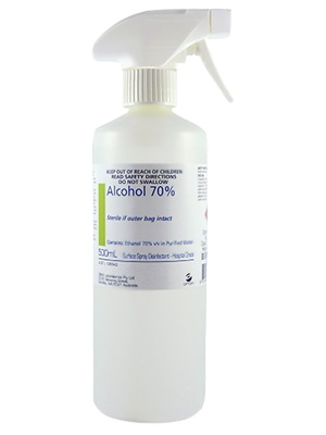 Perrigo Alcohol 70% Disinfectant Hospital Grade 500mL