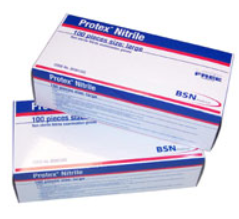 Protex White Nitrile Examination Gloves (M) - Box/100