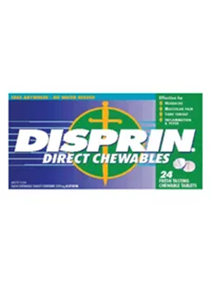 Disprin Direct Chewables 300mg Asprin - Box/24