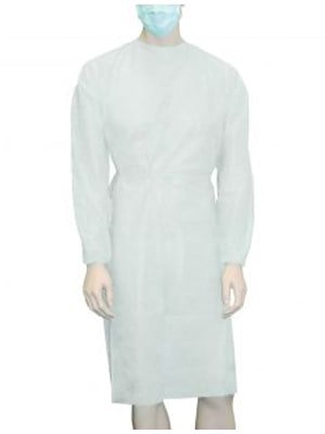 GOWNS SPLASH RESISTANT LONG-SLEEVED WHITE - Ctn/50