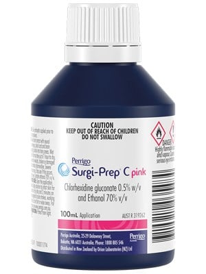 Surgical-Prep C Pink 0.5% CHLOR GLUC - 100ml