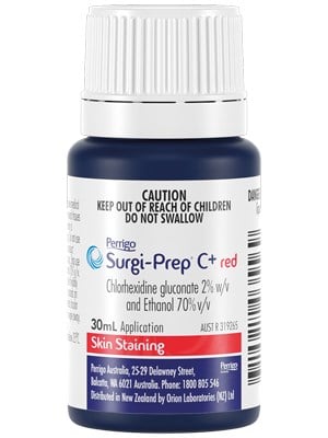 Surgi-Prep C+ Red 2% CHLOR GLUC - 30ml