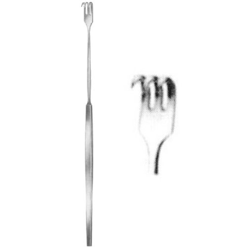 DELICATE RETRACTOR 3 PRONG SHARP 16cm