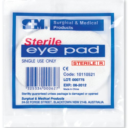 Sterile Single Use Oval Eye Pad – Box/50