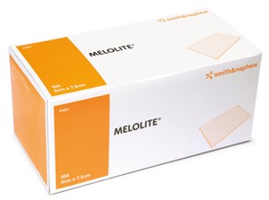 Melolite Low Adherent Absorbent Dressing, 7.5cm x 5cm – Box/100