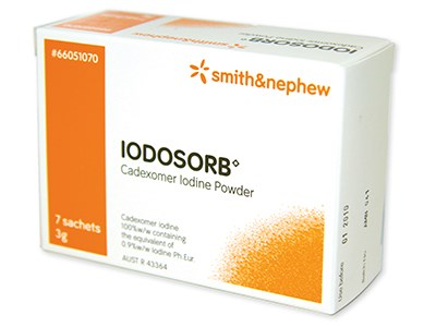 S&N IODOSORB, Cadexomer Iodine Powder, 3g Pack - Box of 7
